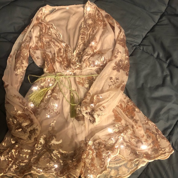 Pants - Sequin romper